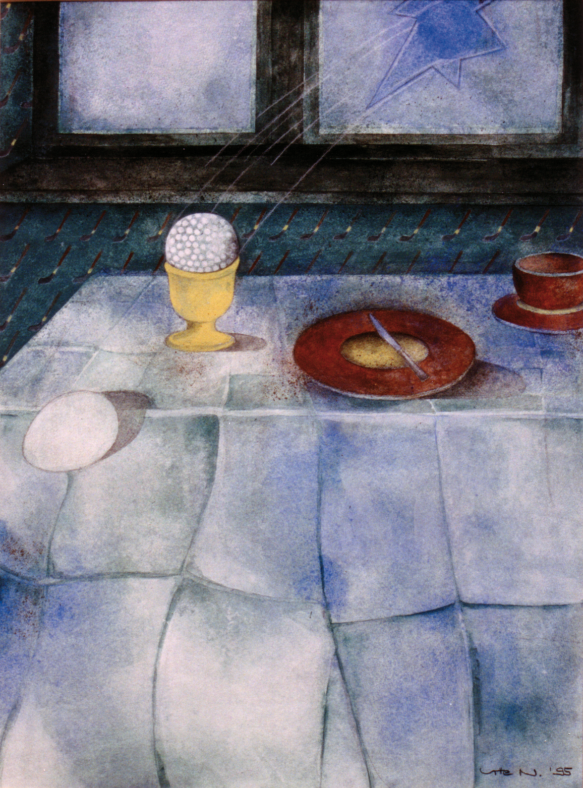 Ute Nengelken »5-Minuten-Ball«, Gouache